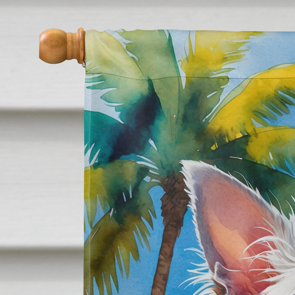 Chinese Crested Summer Beach Time House Flag