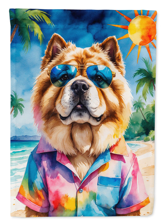 Chow Chow Summer Beach Time House Flag