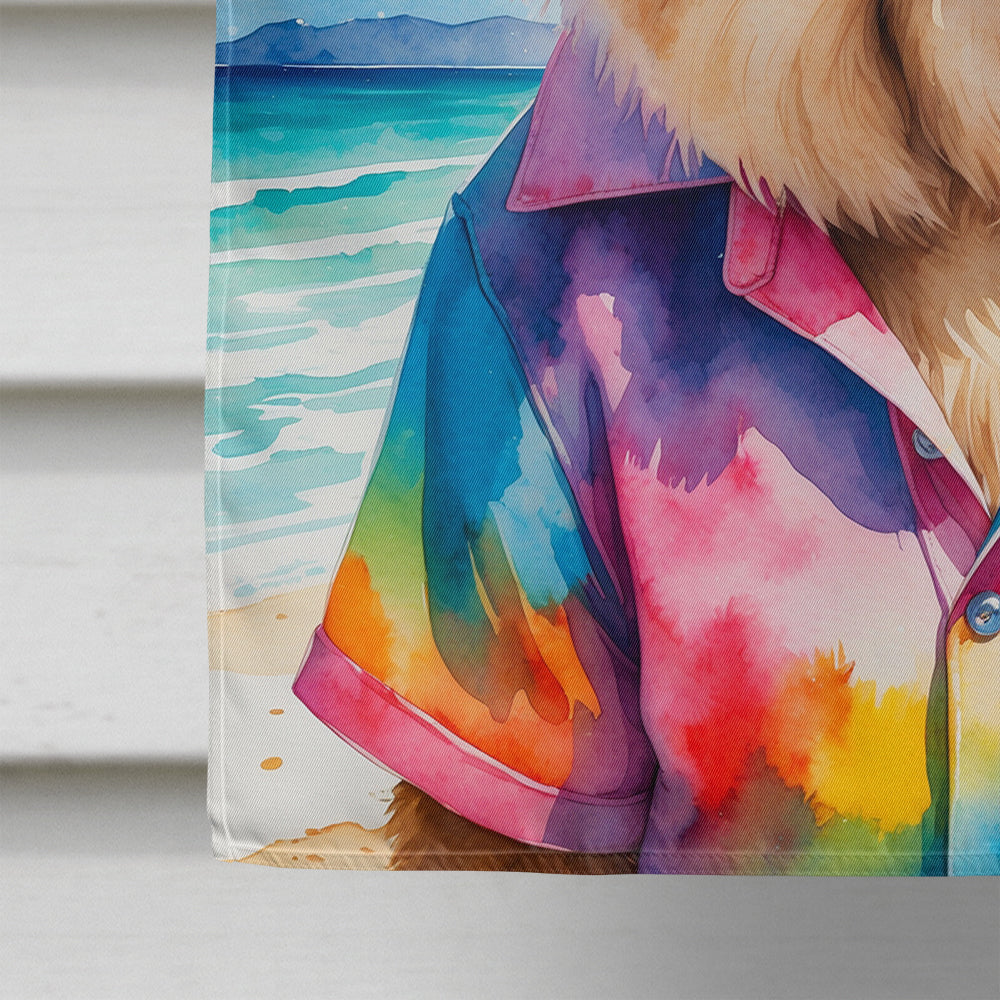 Chow Chow Summer Beach Time House Flag