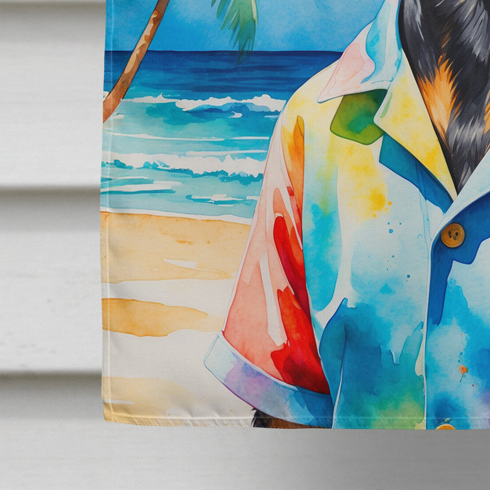 Doberman Pinscher Summer Beach Time House Flag