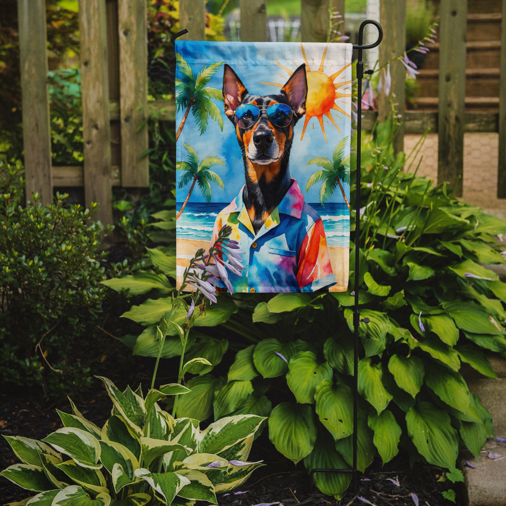 Doberman Pinscher Summer Beach Time Garden Flag