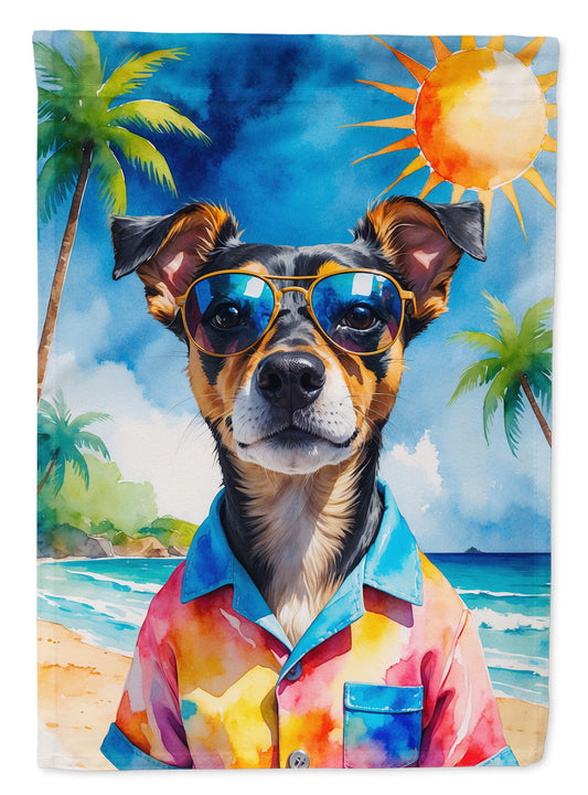 Miniature Pinscher Summer Beach Time House Flag