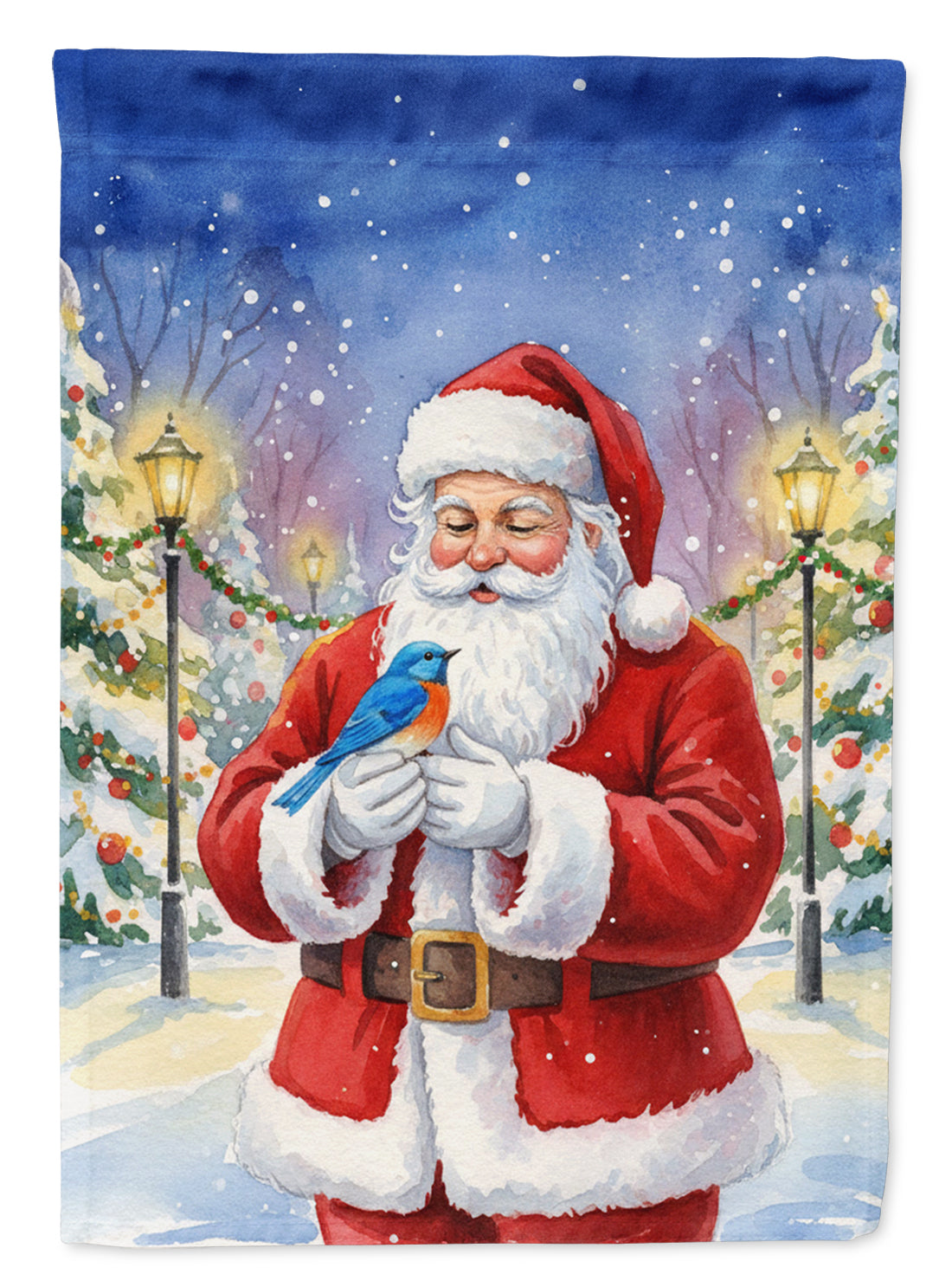 Bluebird with Santa Claus House Flag
