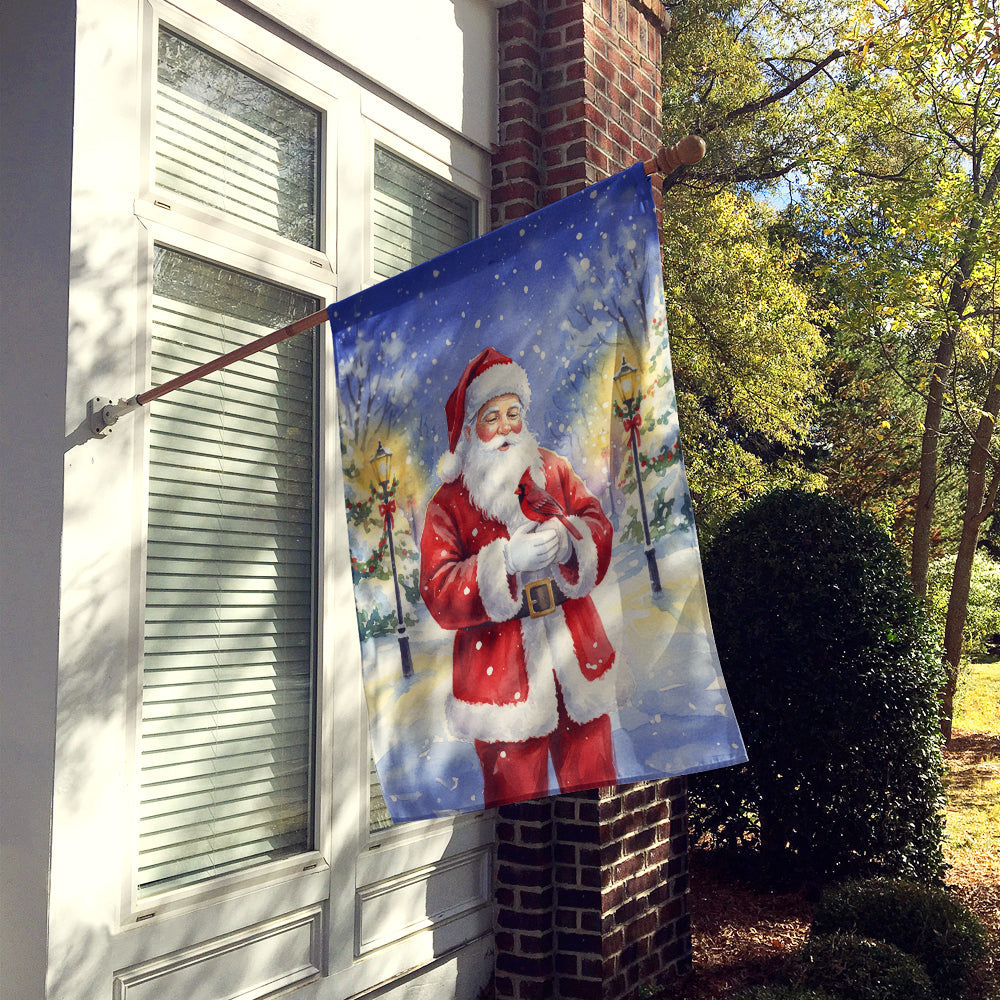 Cardinal with Santa Claus House Flag