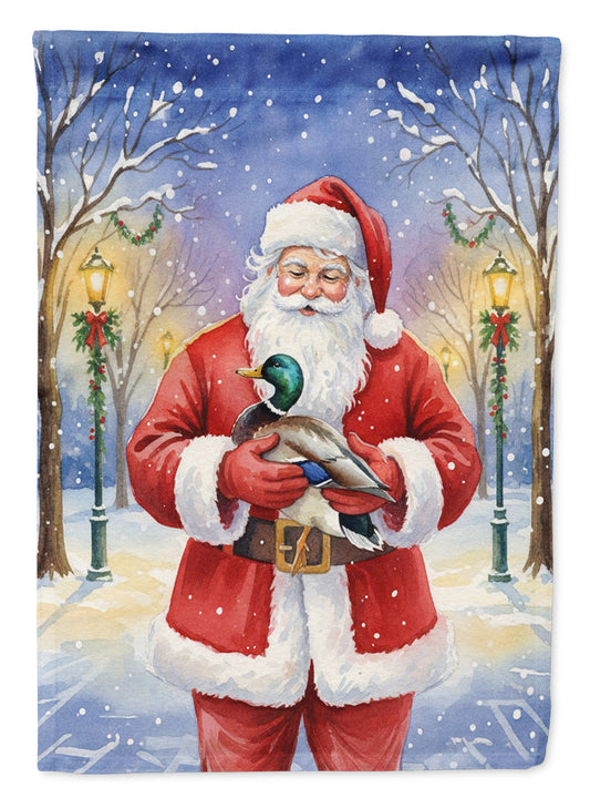 Mallard with Santa Claus Garden Flag