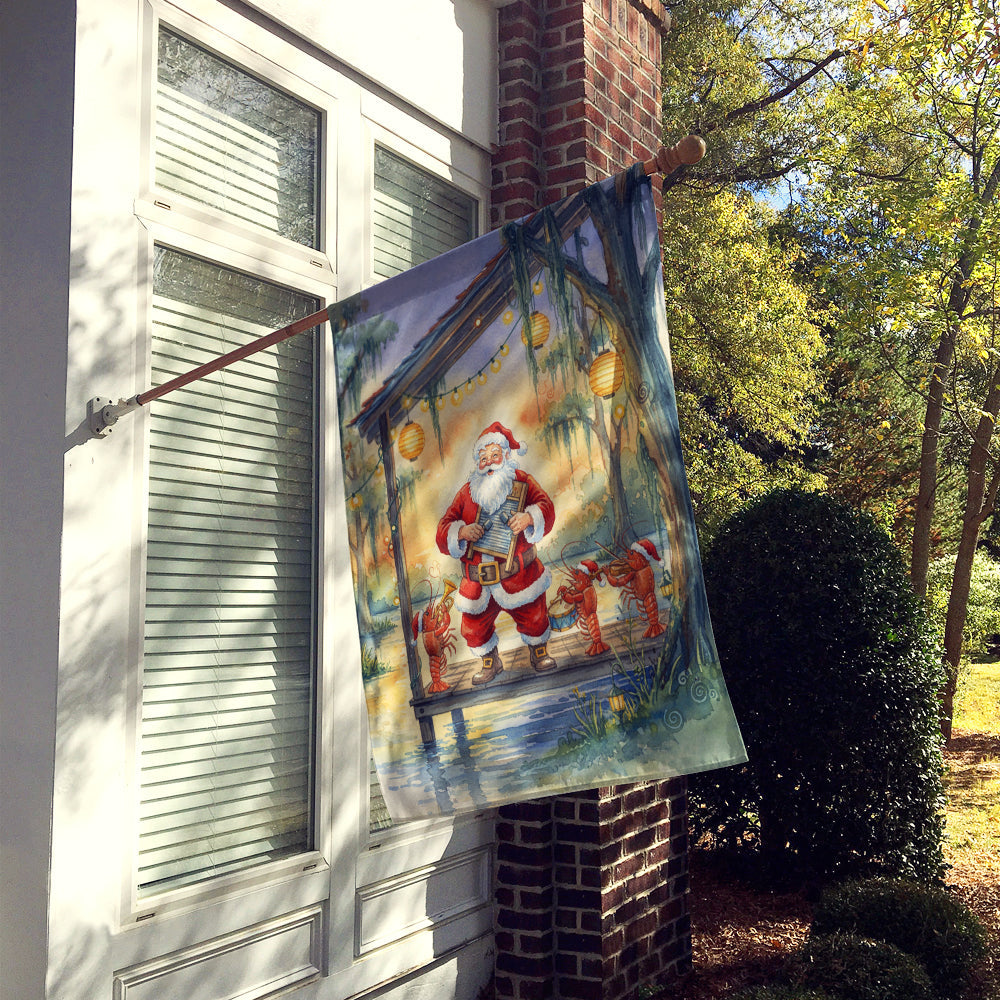 Cajun Santa Claus and the Crawfish Band Christmas House Flag