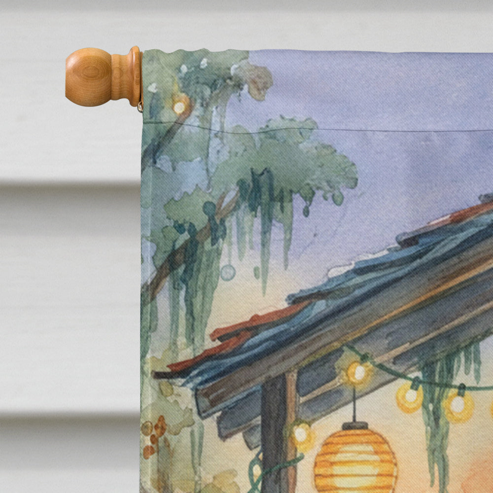 Cajun Santa Claus and the Crawfish Band Christmas House Flag