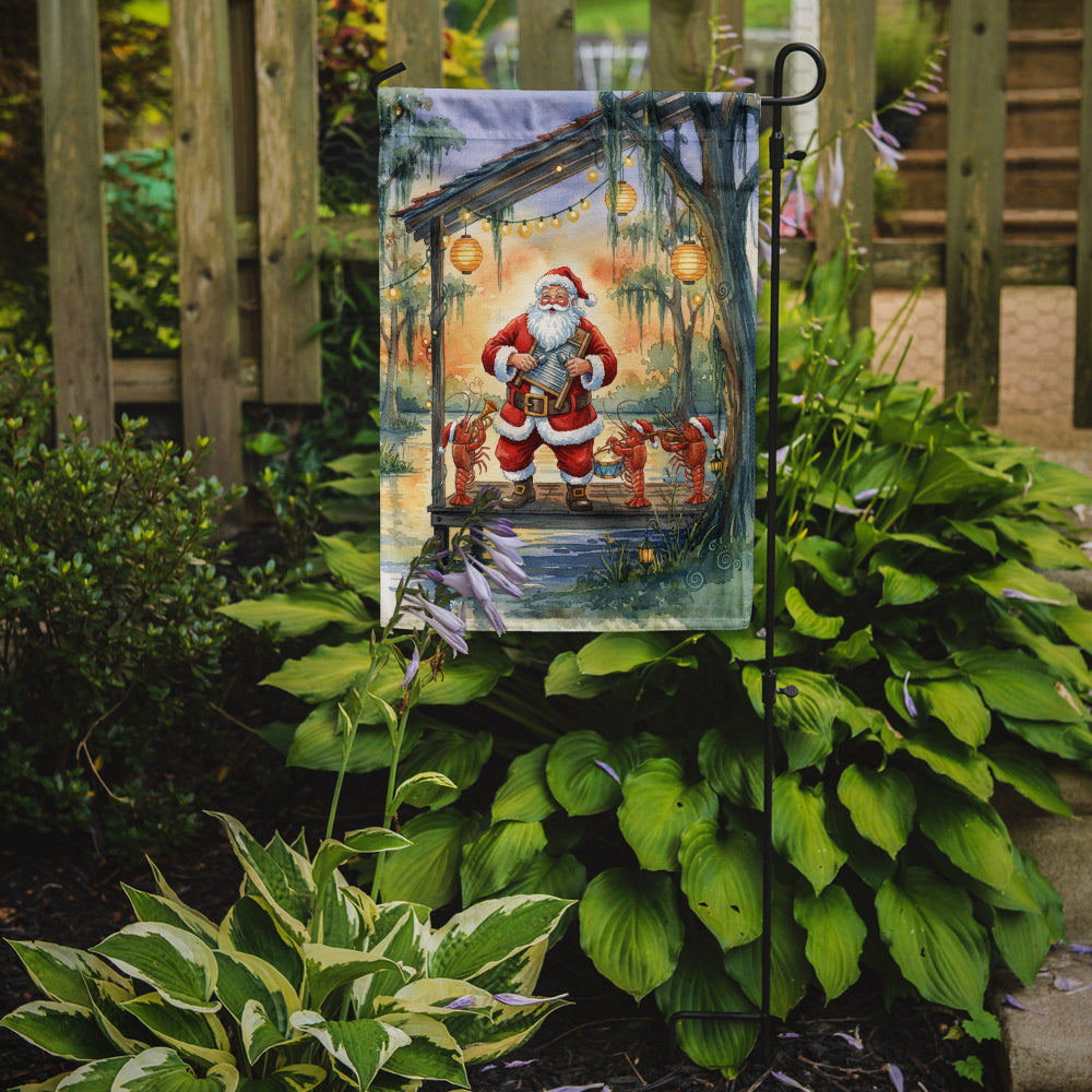 Cajun Santa Claus and the Crawfish Band Christmas Garden Flag