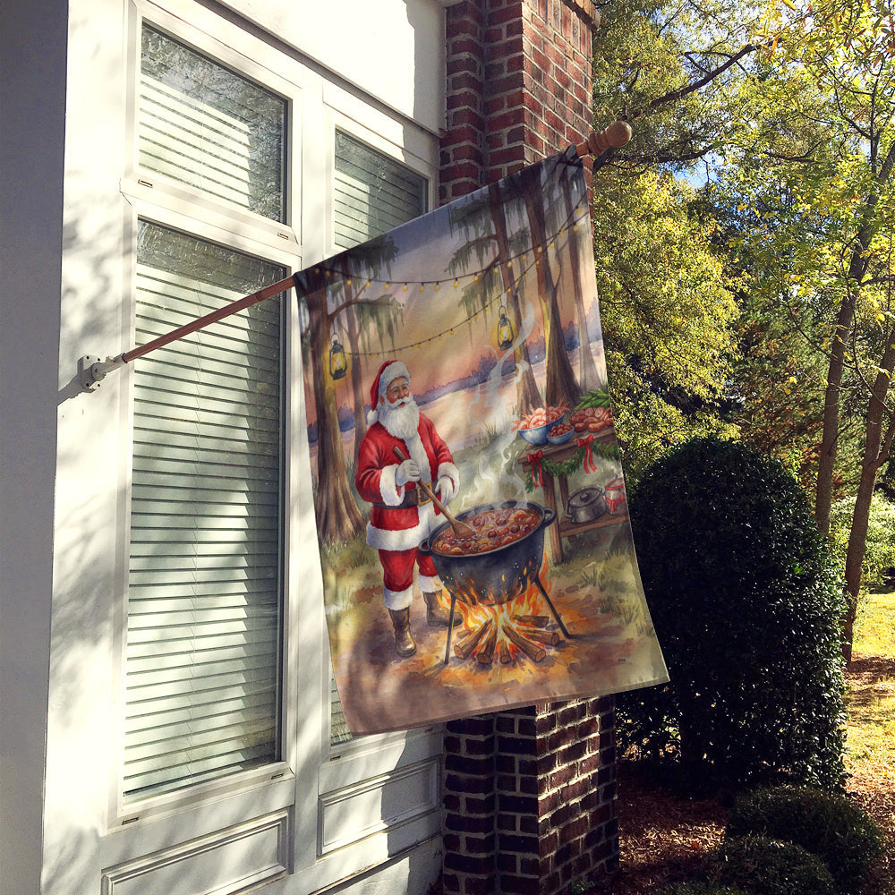 Cajun Santa Claus Cooking Gumbo Christmas House Flag
