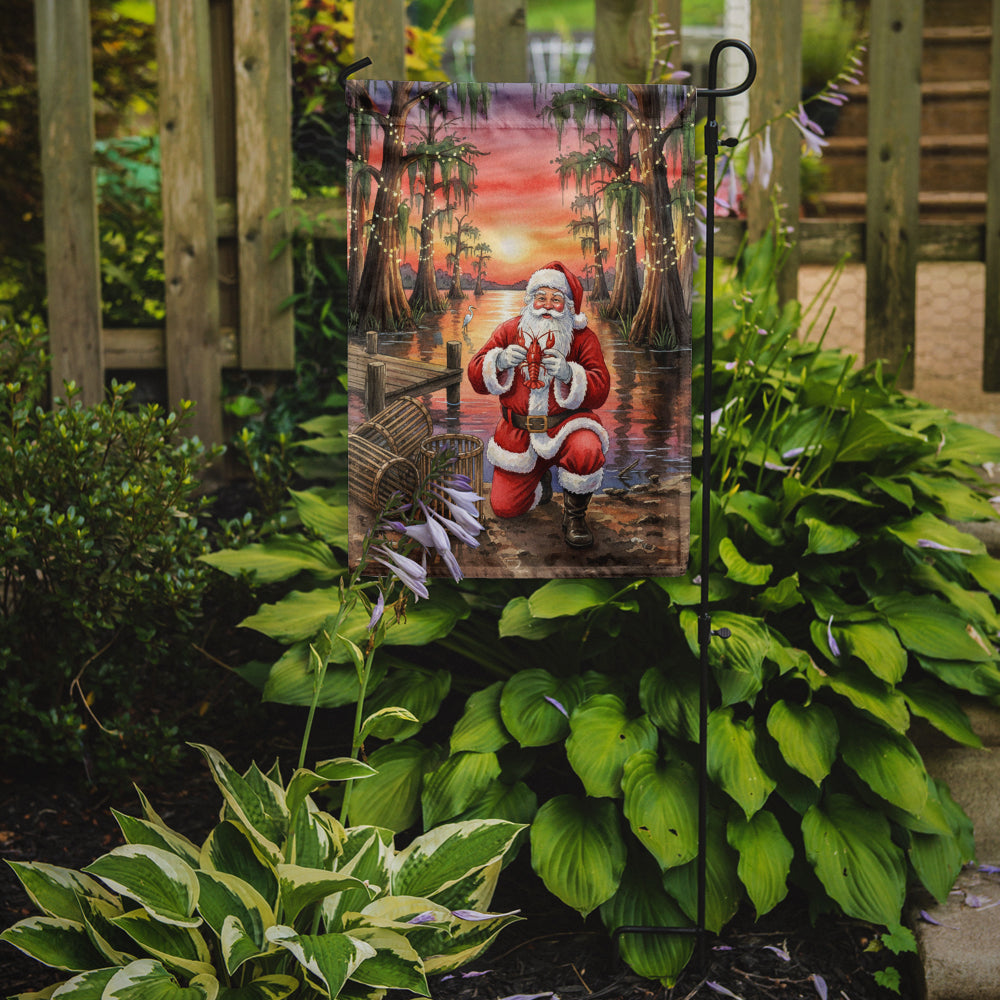 Cajun Santa Claus with Crawfish Christmas Garden Flag