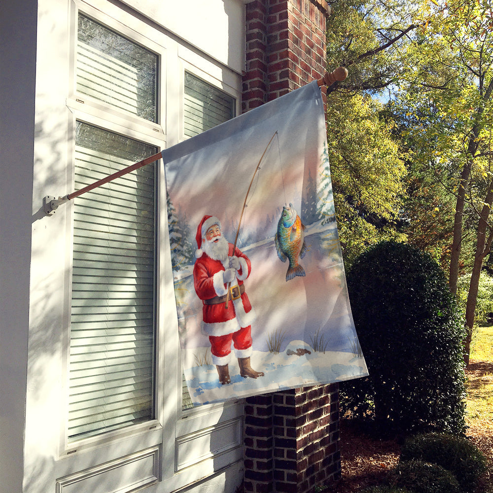 Fishing Santa Claus with Bluegill Christmas House Flag