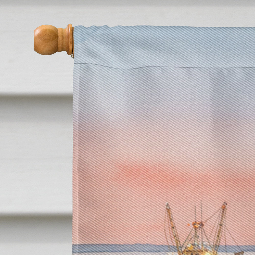 Fishing Santa Claus with Oysters Christmas House Flag