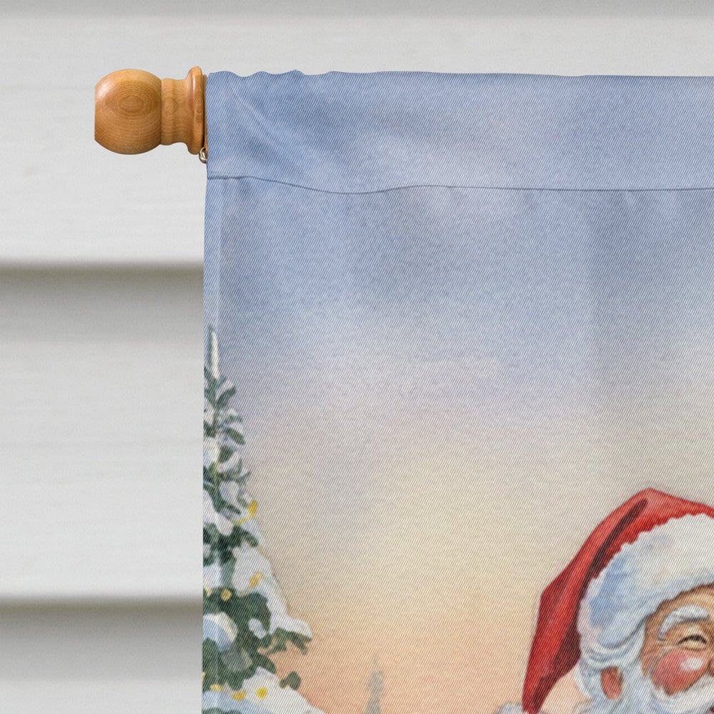 Fishing Santa Claus with Striped Bass Christmas House Flag