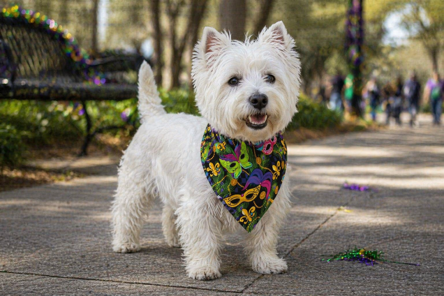 Mardi Gras Masquerade Dog Bandana