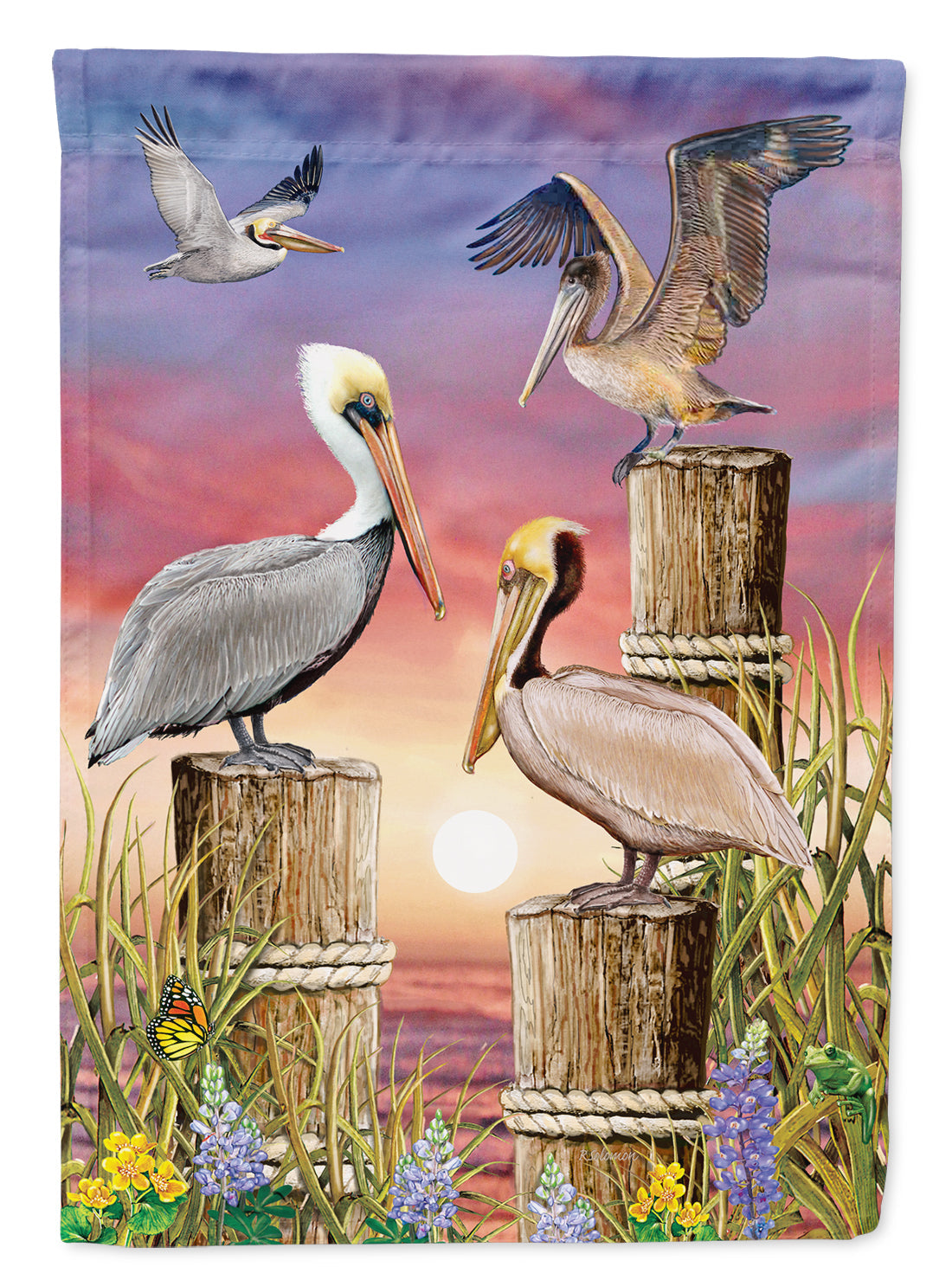 Pelicans Garden Flag – Decorative Outdoor Yard Flag PRS4007GF